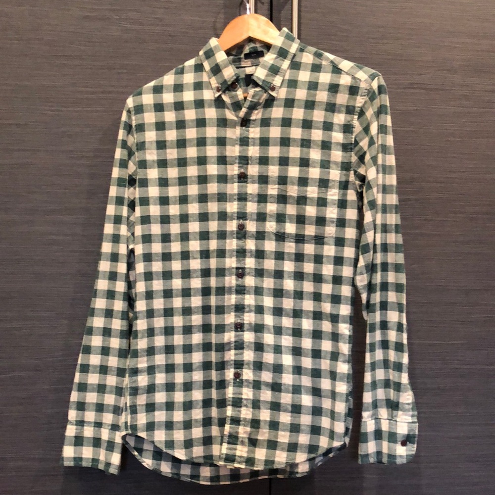 J CREW FACTORY HOMESPUN PLAID BUTTON UP